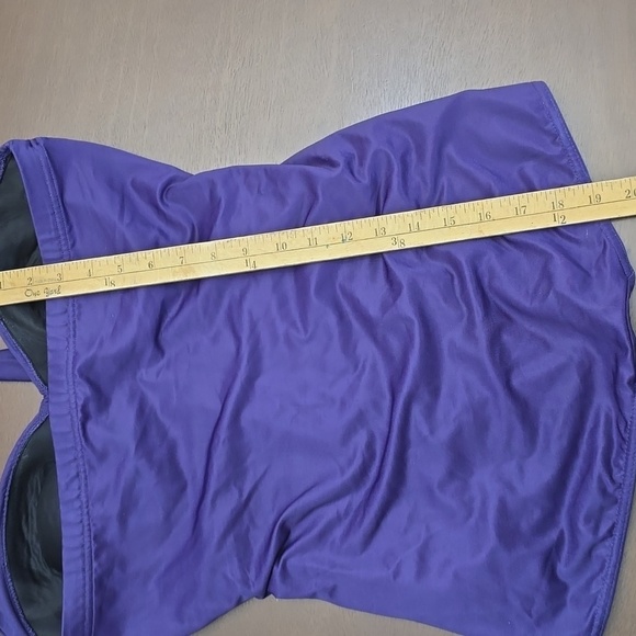 MIRACLESUIT Plum Purple Sz 12 Onepiece Swimsuit Rouching - Picture 5 of 6